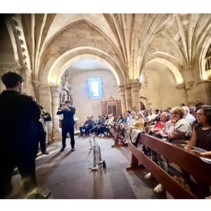 Un momento de la actuación del quinteto.