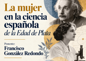 Detalle del cartel anunciador de la conferencia